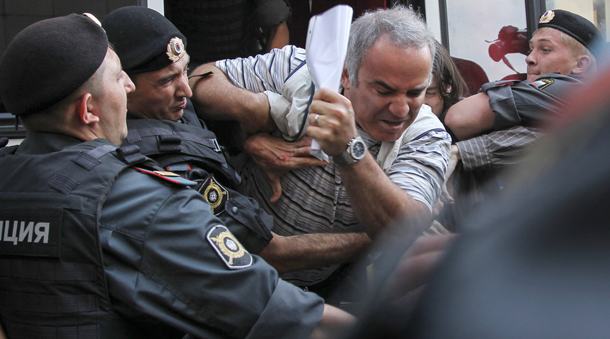Kasparov's protest of the Russian government's policies in 2012 earned him the same global fame his chess championship had decades before.
